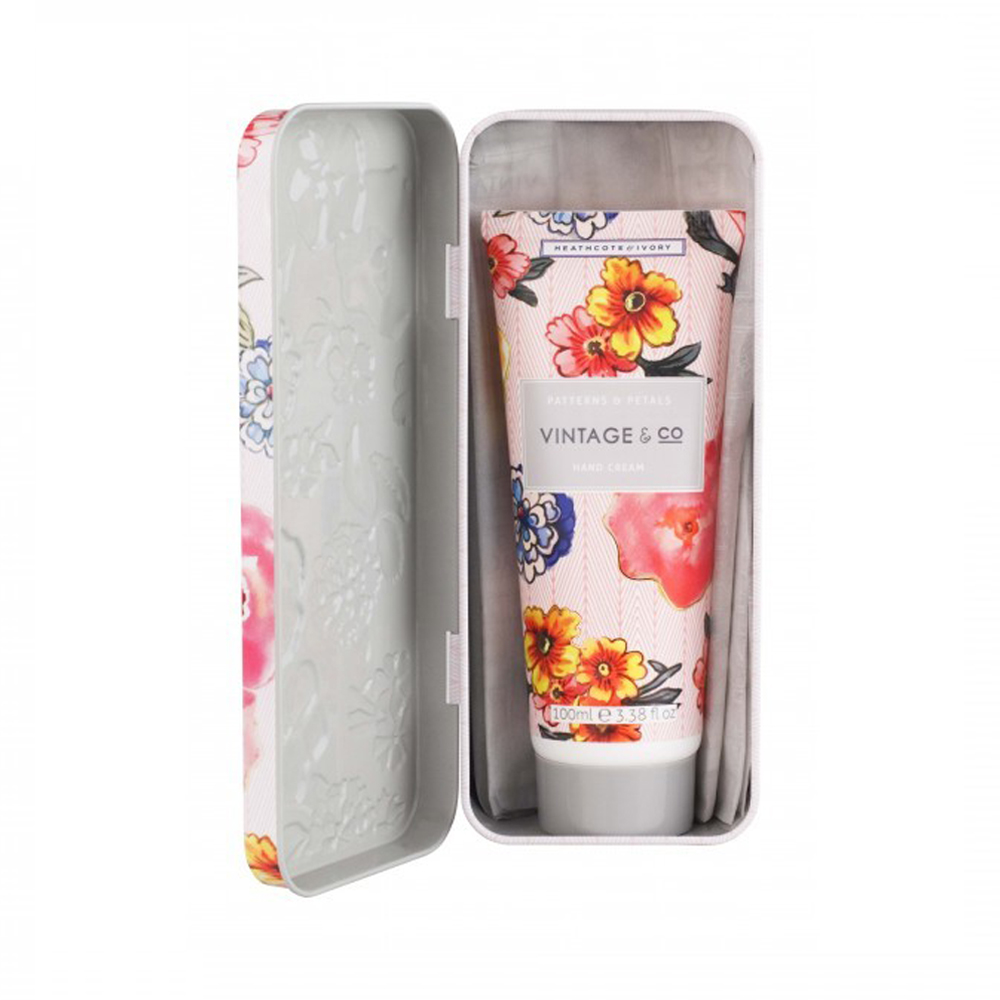 Vintage & Co. Patterns & Petals Hand Cream in Tin