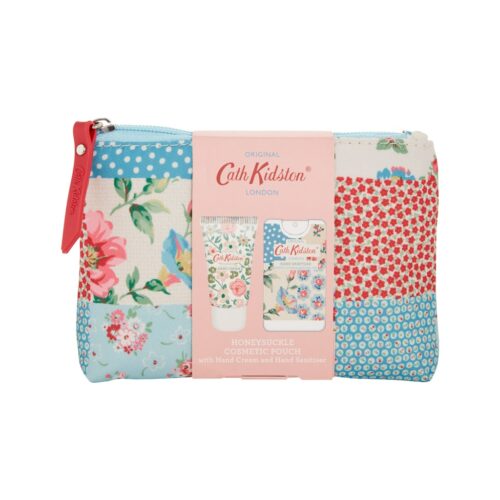 Cottage Patchwork Cosmetic Pouch  with Hand Cream and Hand Sanitizer