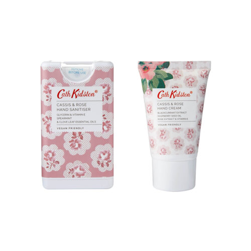 Freston Cassis & Rose Cosmetic Pouch (30ml Hand Cream + 15ml Hand Sanitizer)