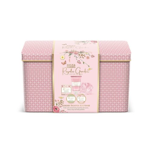 Royale Garden Rose, Poppy & Vanilla Luxury Pamper Keepsake Tin Gift Set